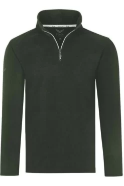 TRIGEMA Comfort Fit TroyerZip Moos