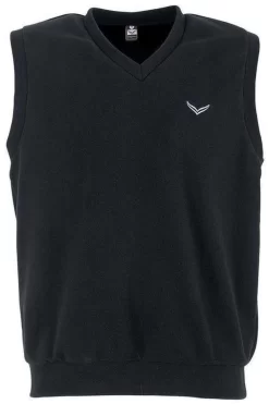 TRIGEMA Comfort Fit Herren Pullunder V-Ausschnitt Schwarz