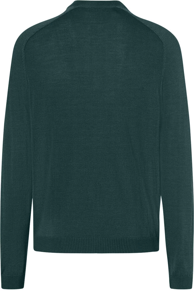 MAERZ Classic Fit Herren Strickjacke Zip Grün 2 MAERZ Classic Fit Herren Strickjacke Zip Grün – Bild 2