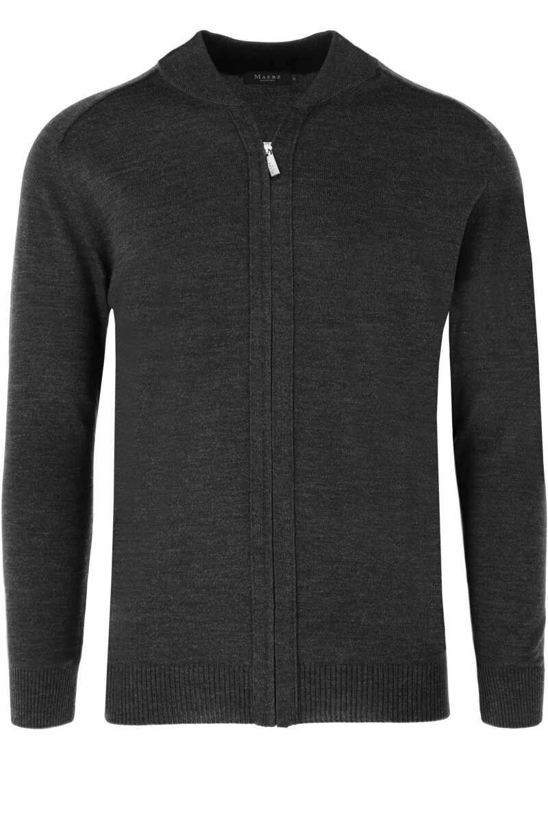 MAERZ Superwash Classic Fit CardiganZip Anthrazit 1 MAERZ Superwash Classic Fit CardiganZip Anthrazit