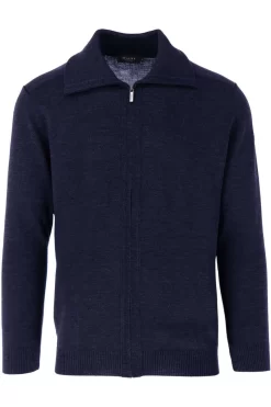 MAERZ Classic Fit Herren Strickjacke Zip Navy