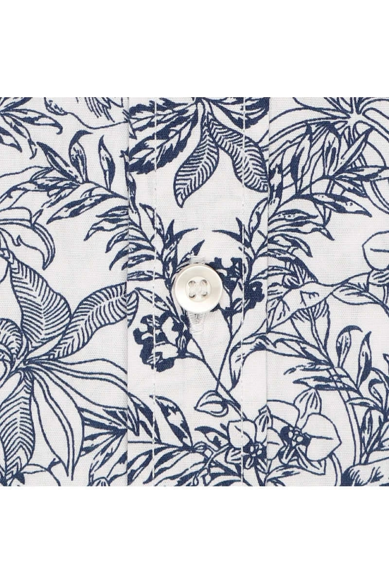 Marvelis Casual Modern Fit Hemd Marine/weiss, Blumen 4 Marvelis Casual Modern Fit Hemd Marine/weiss, Blumen – Bild 4