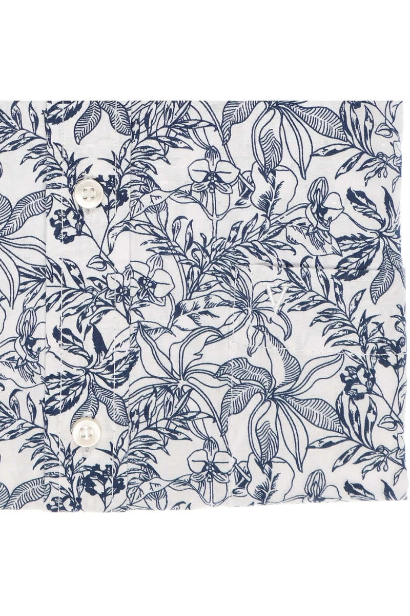 Marvelis Casual Modern Fit Hemd Marine/weiss, Blumen 5 Marvelis Casual Modern Fit Hemd Marine/weiss, Blumen – Bild 5