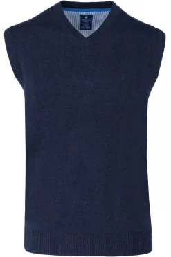 Redmond Herren Pullunder V-Ausschnitt Nachtblau