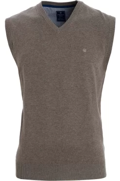 Redmond Herren Pullunder V-Ausschnitt Braun