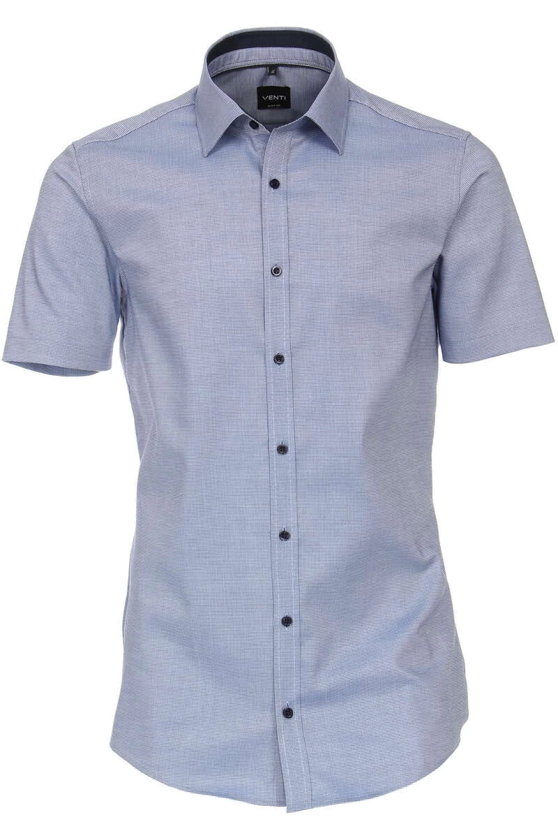 Venti Body Fit Hemd Blau/weiss, Faux-uni 1 Venti Body Fit Hemd Blau/weiss, Faux-uni