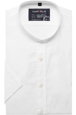 Marvelis Casual Modern Fit Hemd Weiss, Einfarbig