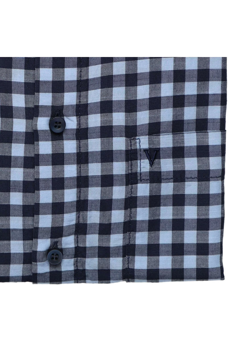 Marvelis Casual Modern Fit Hemd Blau, Kariert 5 Marvelis Casual Modern Fit Hemd Blau, Kariert – Bild 5