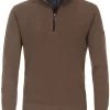 Redmond Casual Regular Fit TroyerStehkragen Braun