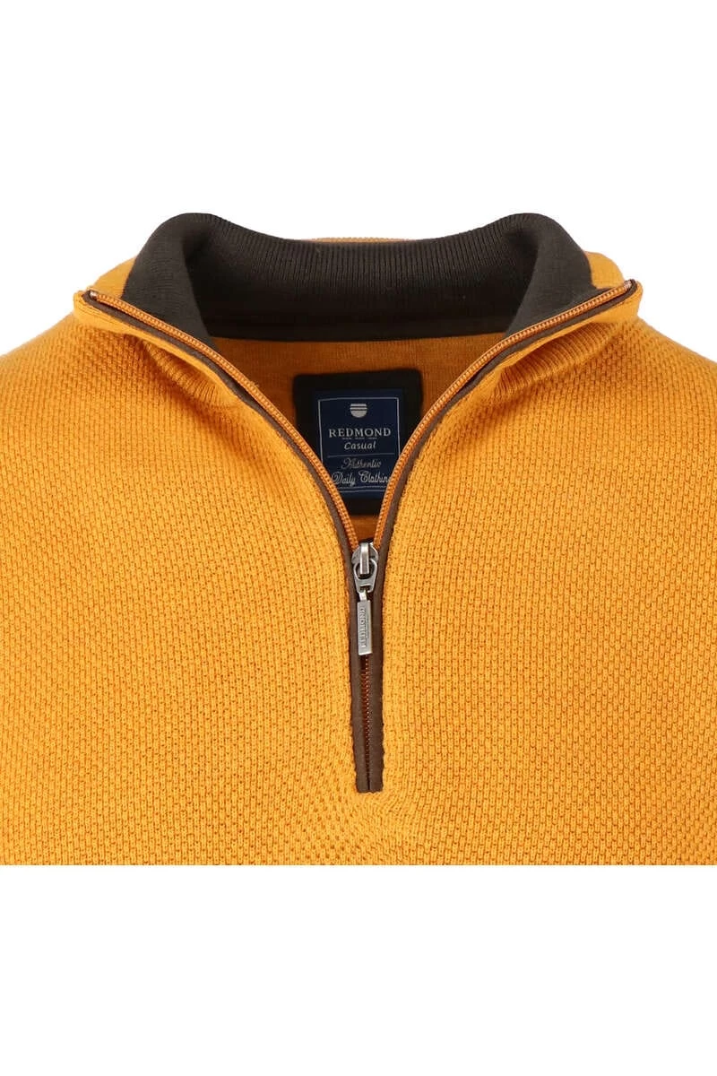 Redmond Regular Fit TroyerZip Orange 2 Redmond Regular Fit TroyerZip Orange – Bild 2