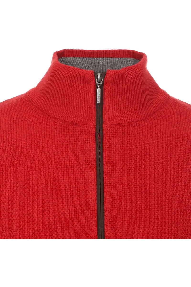 Redmond Casual Regular Fit TroyerZip Rot 2 Redmond Casual Regular Fit TroyerZip Rot – Bild 2