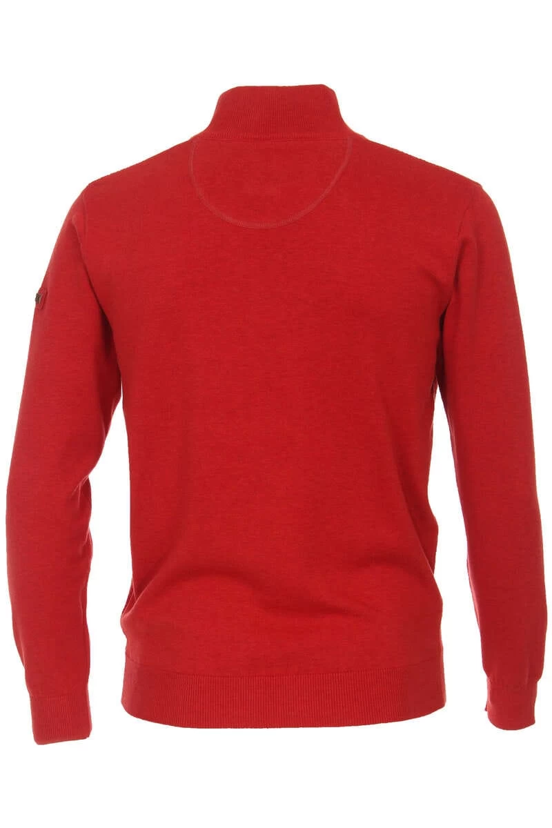 Redmond Casual Regular Fit TroyerZip Rot 3 Redmond Casual Regular Fit TroyerZip Rot – Bild 3