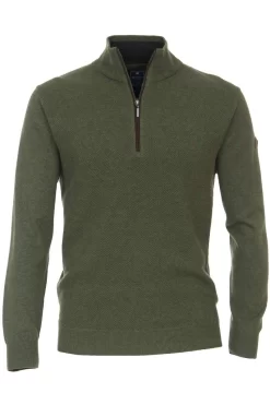 Redmond Casual Regular Fit TroyerZip Oliv