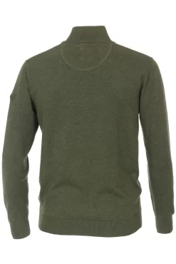 Redmond Casual Regular Fit TroyerZip Oliv -Ho ho ho, Mode in Grün. 623 622 9 800