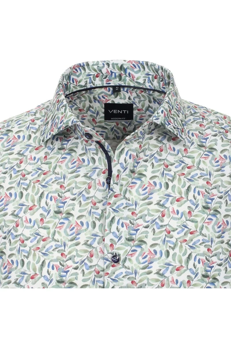 Venti Modern Fit Hemd Grün, Gemustert 2 Venti Modern Fit Hemd Grün, Gemustert – Bild 2