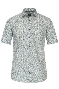 Venti Modern Fit Hemd Grün, Gemustert