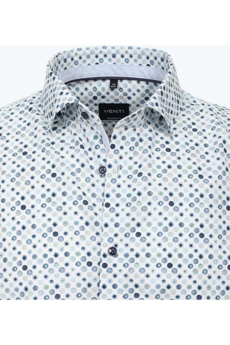 Venti Modern Fit Hemd Weiss, Gemustert 2 Venti Modern Fit Hemd Weiss, Gemustert – Bild 2