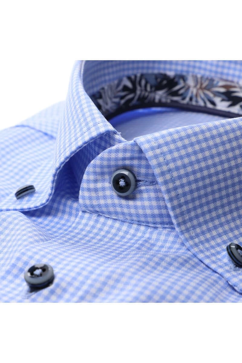 Venti Modern Fit Hemd Blau/weiss, Kariert 2 Venti Modern Fit Hemd Blau/weiss, Kariert – Bild 2