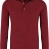 Marvelis Casual Tencel Modern Fit Longsleeve Poloshirt Bordeaux, Einfarbig