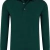 Marvelis Casual Tencel Modern Fit Longsleeve Poloshirt Dunkelgrün, Einfarbig