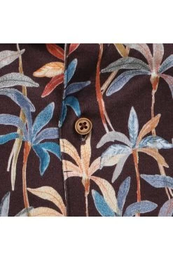 Desoto Slim Fit Jerseyhemd Braun, Gemustert -Ho ho ho, Mode in Grün. 64833 3 316 3 800