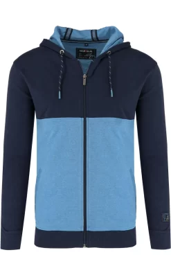 Marvelis Casual Modern Fit Sweatjacke Mit Kapuze Zip Marine/blau