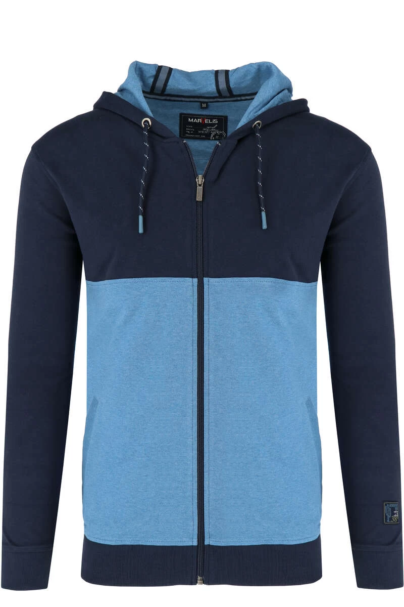 Marvelis Casual Modern Fit Sweatjacke Mit Kapuze Zip Marine/blau 1 Marvelis Casual Modern Fit Sweatjacke Mit Kapuze Zip Marine/blau