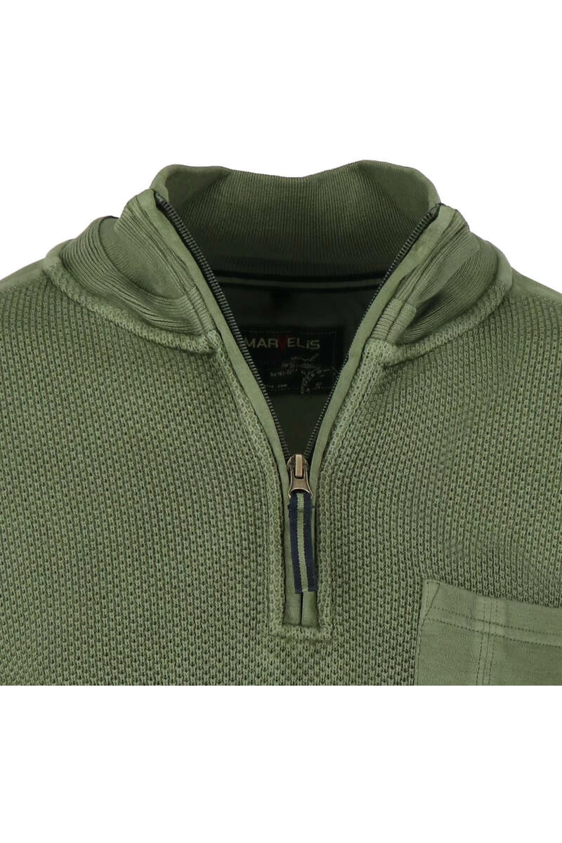 Marvelis Casual Modern Fit TroyerZip Grün 2 Marvelis Casual Modern Fit TroyerZip Grün – Bild 2