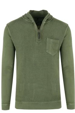 Marvelis Casual Modern Fit TroyerZip Grün