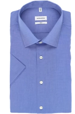 Seidensticker Slim Fit Hemd Bleu, Einfarbig