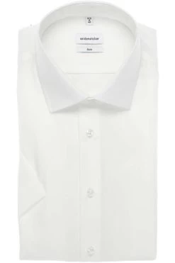 Seidensticker Slim Fit Hemd Weiss, Einfarbig