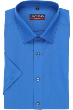 Marvelis Body Fit Hemd Royal, Einfarbig