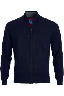 Redmond Herren Strickjacke Zip Nachtblau