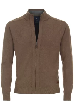 Redmond Casual Regular Fit CardiganZip Braun