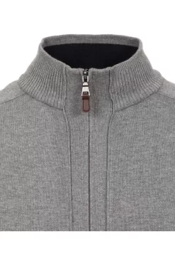 Redmond Regular Fit CardiganZip Grau -Ho ho ho, Mode in Grün. 681 70 3 800