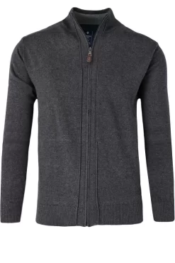 Redmond Herren Strickjacke Zip Anthrazit
