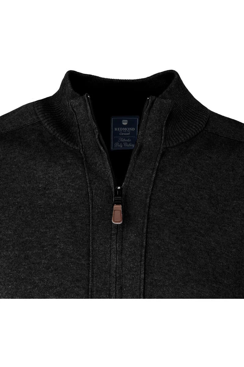 Redmond Regular Fit CardiganZip Schwarz 2 Redmond Regular Fit CardiganZip Schwarz – Bild 2