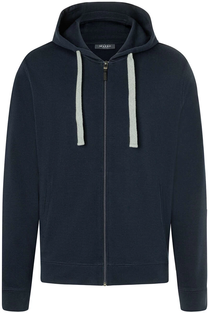 MAERZ Modern Fit Sweatjacke Mit Kapuze Navy 1 MAERZ Modern Fit Sweatjacke Mit Kapuze Navy