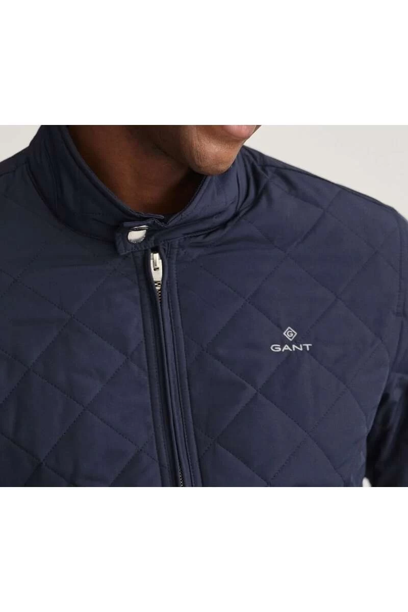GANT Casual Fit Herren Steppjacke Zip Navy 3 GANT Casual Fit Herren Steppjacke Zip Navy – Bild 3