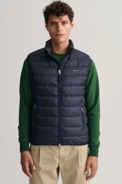 GANT Regular Fit Herren Steppweste Zip Navy -Ho ho ho, Mode in Grün. 7006299 433 3 800