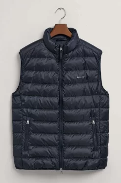 GANT Regular Fit Herren Steppweste Zip Navy