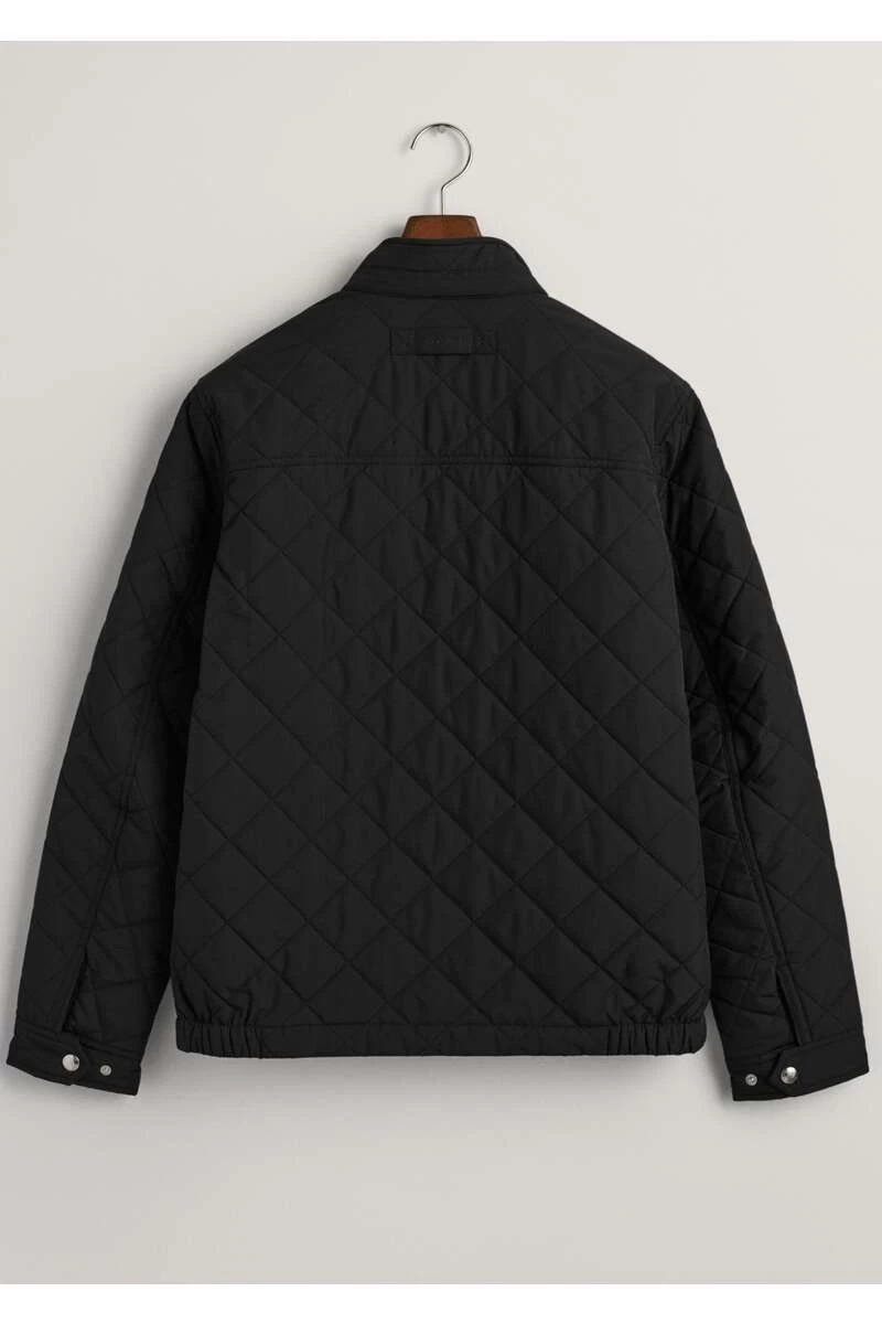 GANT Regular Fit Herren Steppjacke Knopfleiste Schwarz 2 GANT Regular Fit Herren Steppjacke Knopfleiste Schwarz – Bild 2