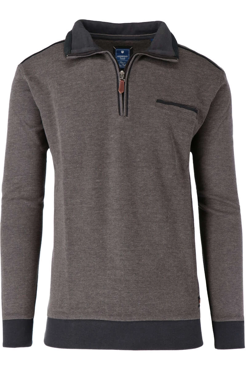 Redmond Regular Fit TroyerZip Grau 1 Redmond Regular Fit TroyerZip Grau