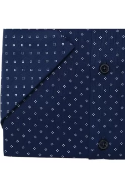 Marvelis Modern Fit Hemd Marine, Gemustert -Ho ho ho, Mode in Grün. 7253 32 18 2 800