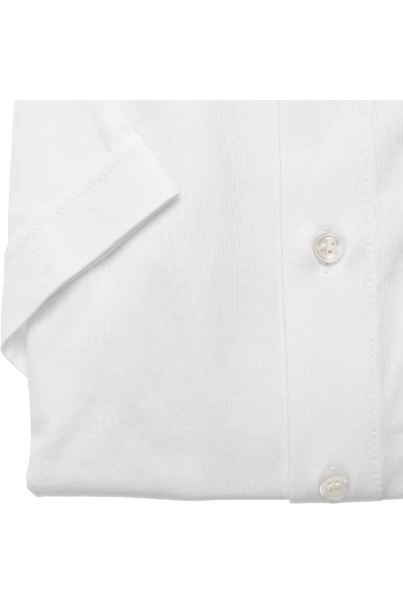 Marvelis Modern Fit Jerseyhemd Weiss, Einfarbig 3 Marvelis Modern Fit Jerseyhemd Weiss, Einfarbig – Bild 3