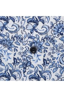 Marvelis Modern Fit Hemd Bleu/weiss, Blumen -Ho ho ho, Mode in Grün. 7290 32 11 3 800