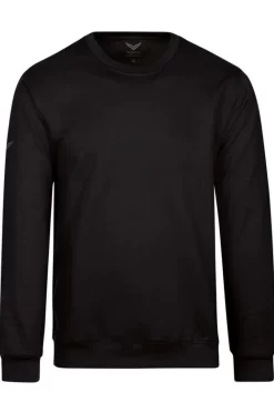TRIGEMA Comfort Fit Sweatshirt Rundhals Schwarz