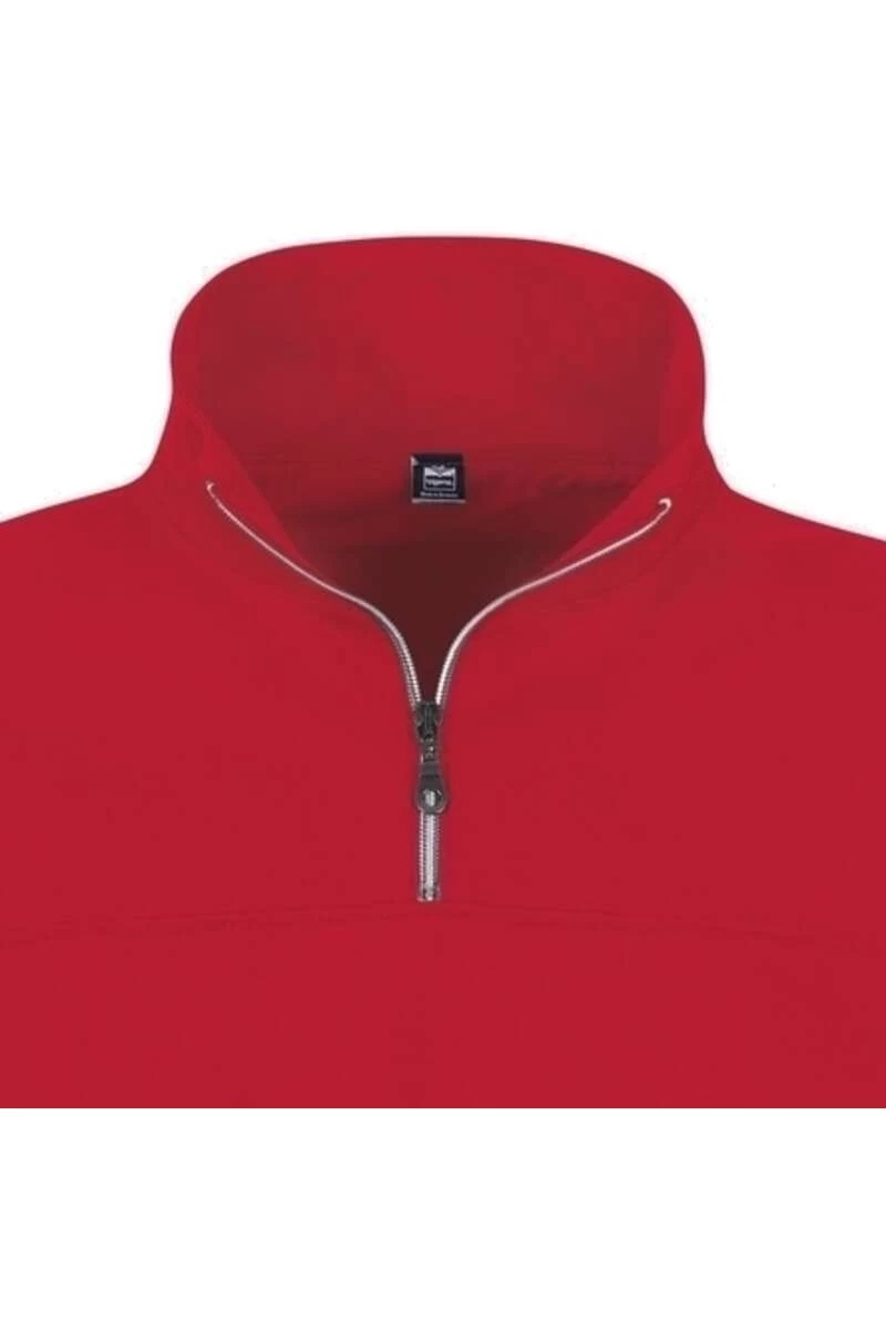 TRIGEMA Comfort Fit Sweatshirt Zip Kirsch 2 TRIGEMA Comfort Fit Sweatshirt Zip Kirsch – Bild 2