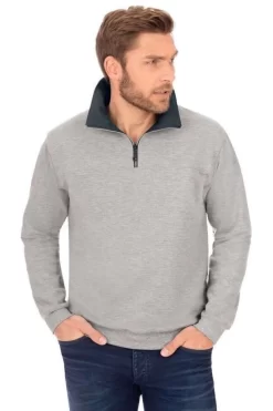 TRIGEMA Comfort Fit Sweatshirt Grau -Ho ho ho, Mode in Grün. 74801 110 8 800