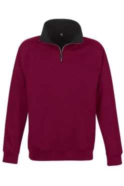 TRIGEMA Comfort Fit Sweatshirt Zip Weinrot